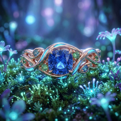 Sotiya Fluorescence Twist Cushion Cut Engagement Ring Sterling Silver-Sotiya