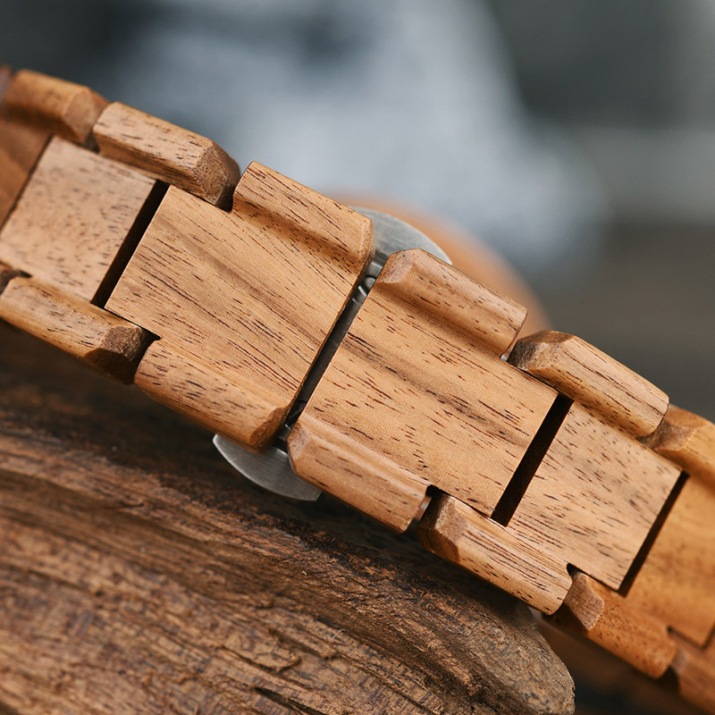 Sotiya Simple Quartz Coffee Wooden Watch without Scale-Sotiya