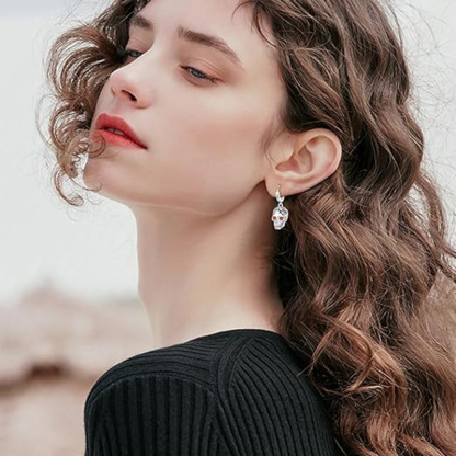 Sotiya Skull Hoop Earrings Sterling Silver-Sotiya