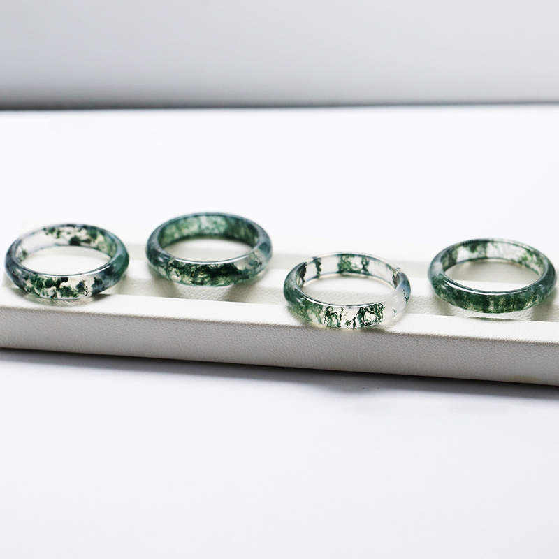 Sotiya Green Moss Agate Women's Wedding Ring-Sotiya