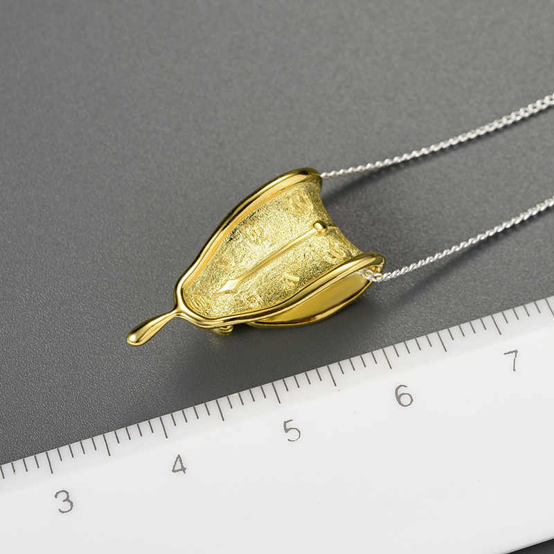 Sotiya Artist Collection Famous Painting The Persistence of Memory Timepiece Inspired Necklace Sterling Silver-Sotiya