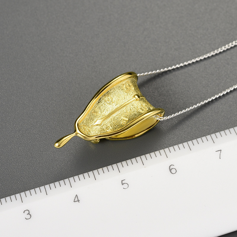 Sotiya Artist Collection Famous Painting The Persistence of Memory Timepiece Inspired Necklace Sterling Silver-Sotiya