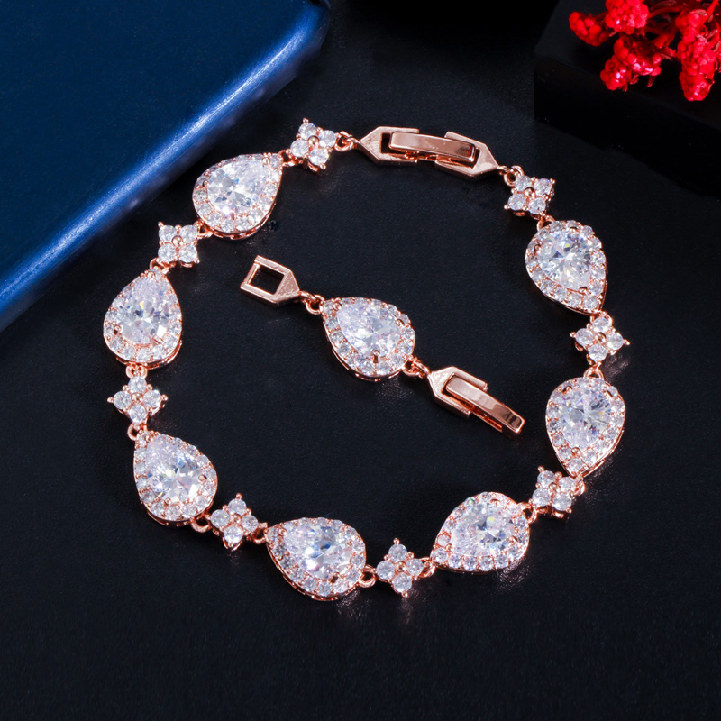 Sotiya Halo Pear Cut Tennis Bracelet-Sotiya