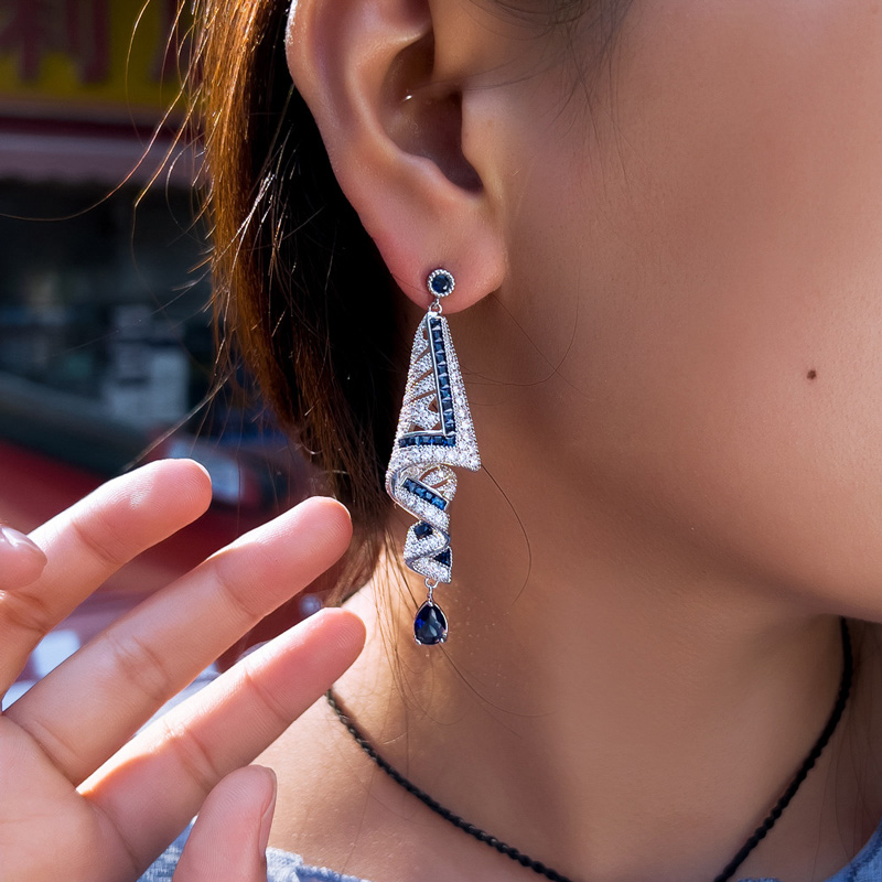 Sotiya Artist Collection Ethnic Style Vintage Satin Drop Earrings-Sotiya