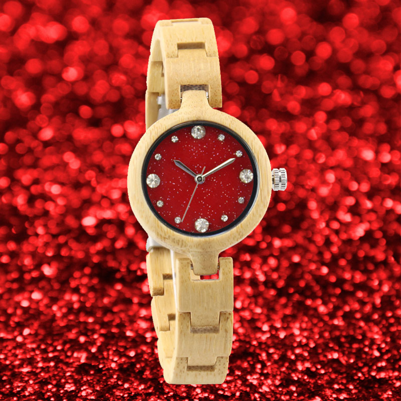 Sotiya White/Red/Purple/Black Dial Quartz Coffee Wooden Watch-Sotiya