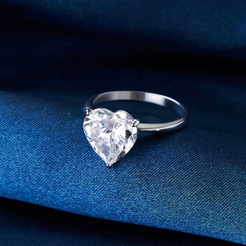 Sotiya Heart Cut Solitaire Engagement Ring Sterling Silver-Sotiya