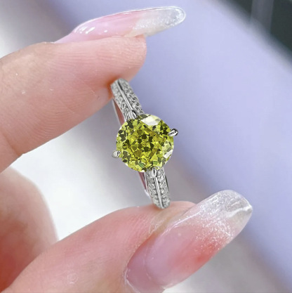 Sotiya Round Cut Engagement Ring Sterling Silver-Sotiya