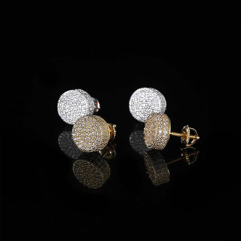 Sotiya Round Shape Men's Stud Earrings-Sotiya