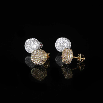 Sotiya Round Shape Men's Stud Earrings-Sotiya