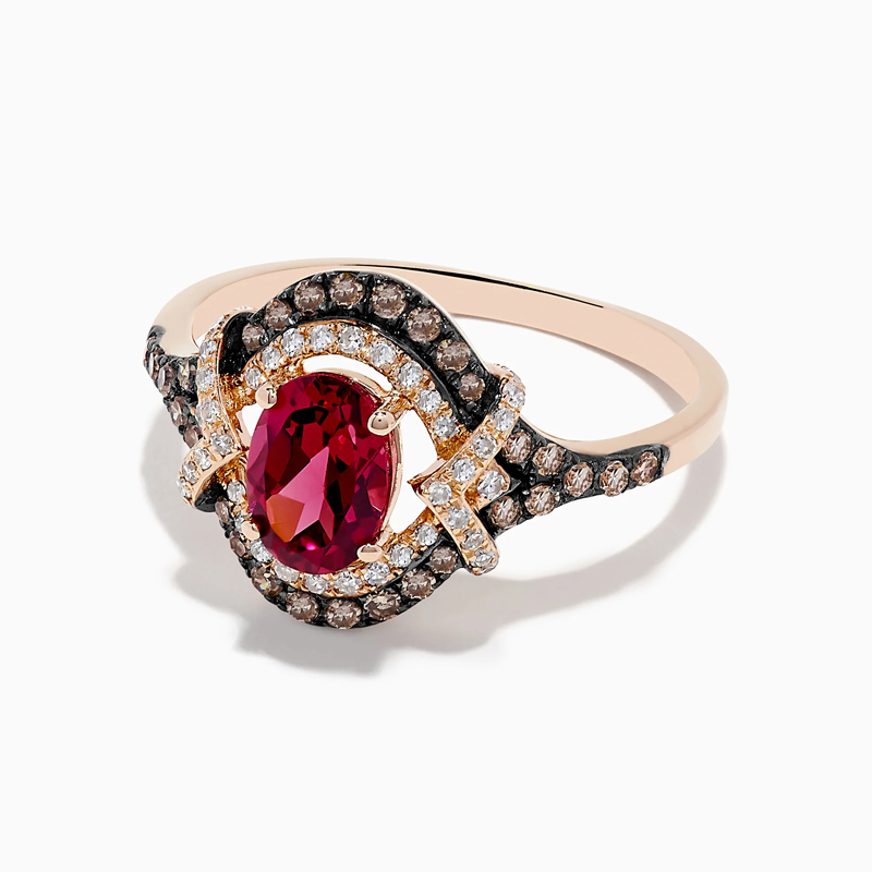 Sotiya Two Tone Halo Oval Cut Coffee Engagement Ring Sterling Silver-Sotiya