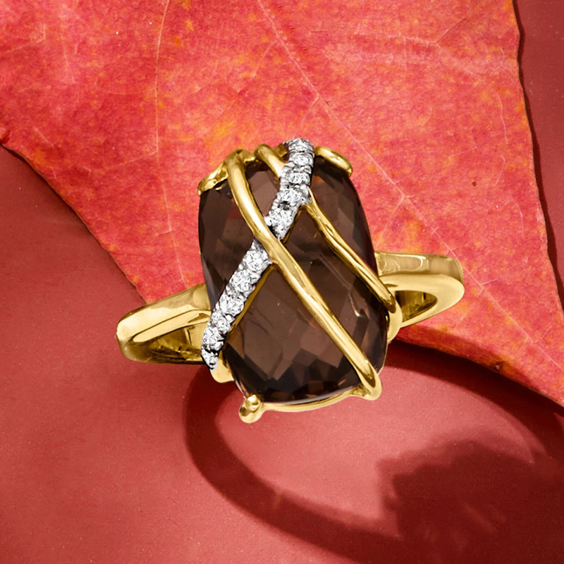 Sotiya Intertwined Ribbon Cushion Cut Coffee Engagement Ring Sterling Silver-Sotiya