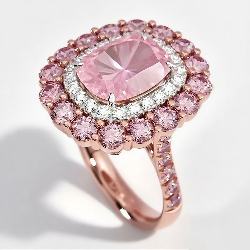 Sotiya Cathedral Cushion Cut Multi Colored Engagement Ring Sterling Silver-Sotiya