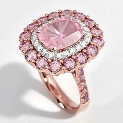 Sotiya Cathedral Cushion Cut Multi Colored Engagement Ring Sterling Silver-Sotiya