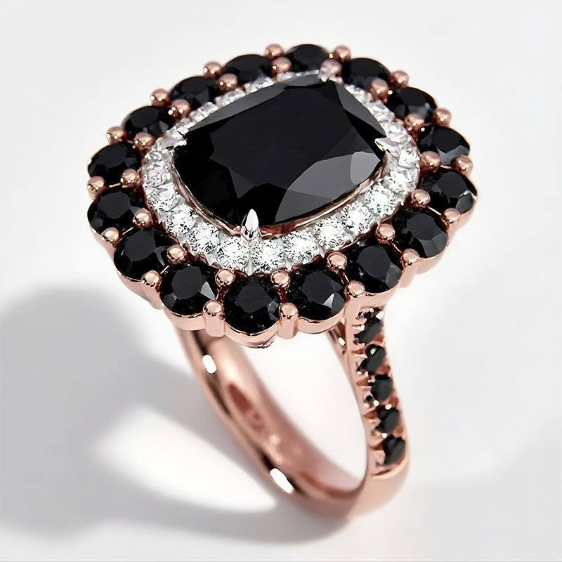 Sotiya Cathedral Double Halo Cushion Cut Engagement Ring Sterling Silver-Sotiya