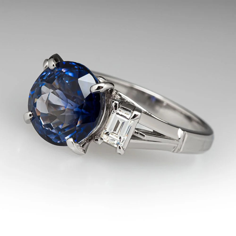 Sotiya Vintage Three Stone Round Cut Engagement Ring Sterling Silver-Sotiya