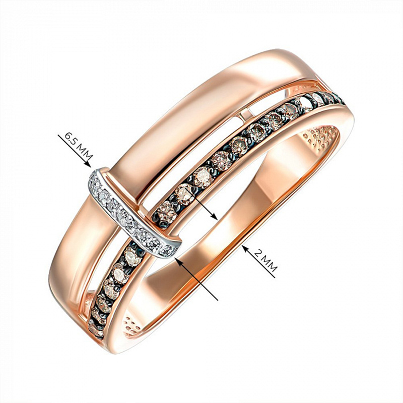 Sotiya Cross Round Cut Coffee Women's Wedding Ring Sterling Silver-Sotiya