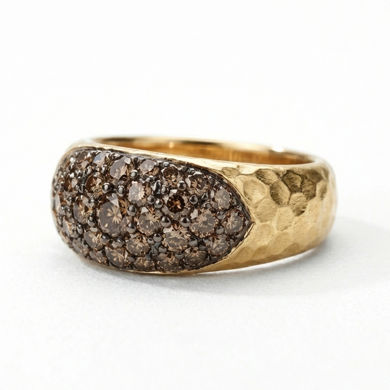 Sotiya Vintage Matte Finish Coffee Wedding Ring Unisex Band Sterling Silver