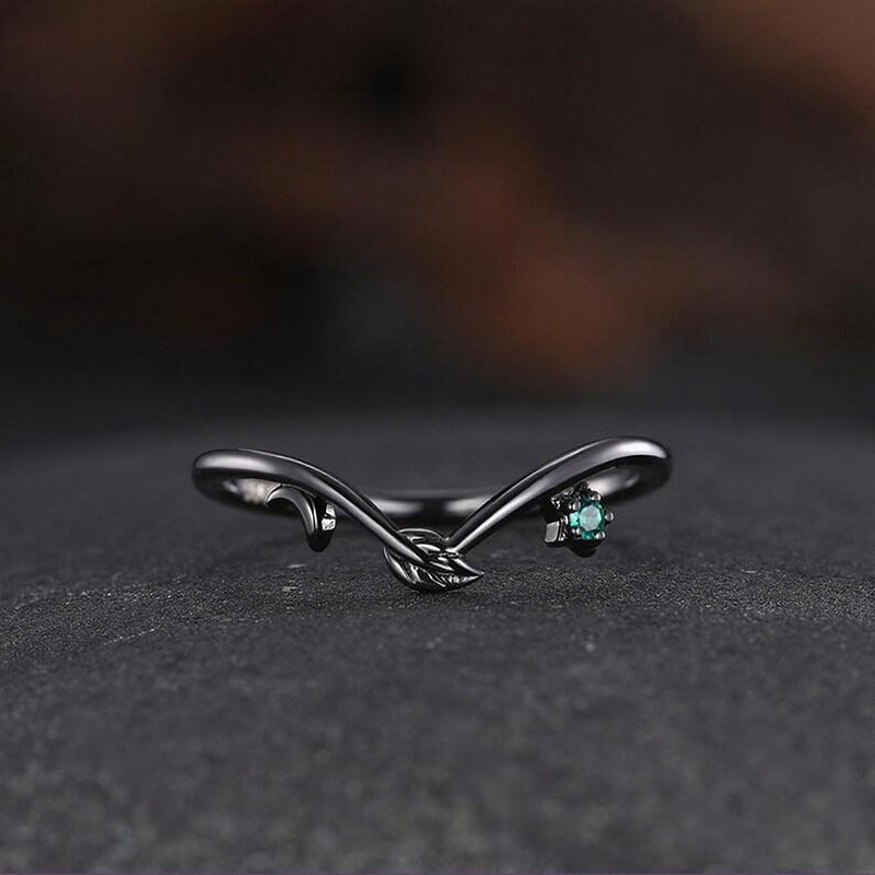 Sotiya Nature Inspired Round Cut Green Moss Agate Wedding Bridal Ring Set Sterling Silver-Sotiya