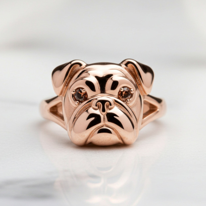 Sotiya Bulldog Coffee Cocktail Ring-Sotiya
