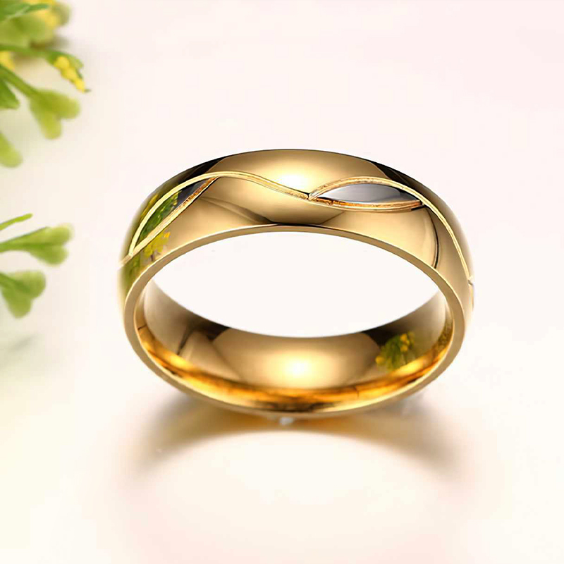 Sotiya Two Tone Men's Wedding Ring Titanium Steel-Sotiya