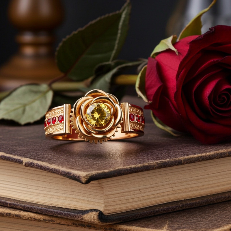 Sotiya Best Buds Rose Round Cut Engagement Ring Sterling Silver-Sotiya