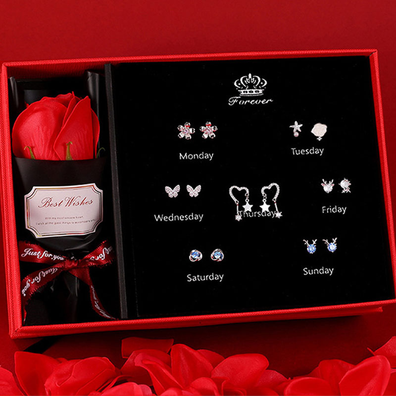 Sotiya One Week Earrings with Gift Box Sterling Silver-Sotiya