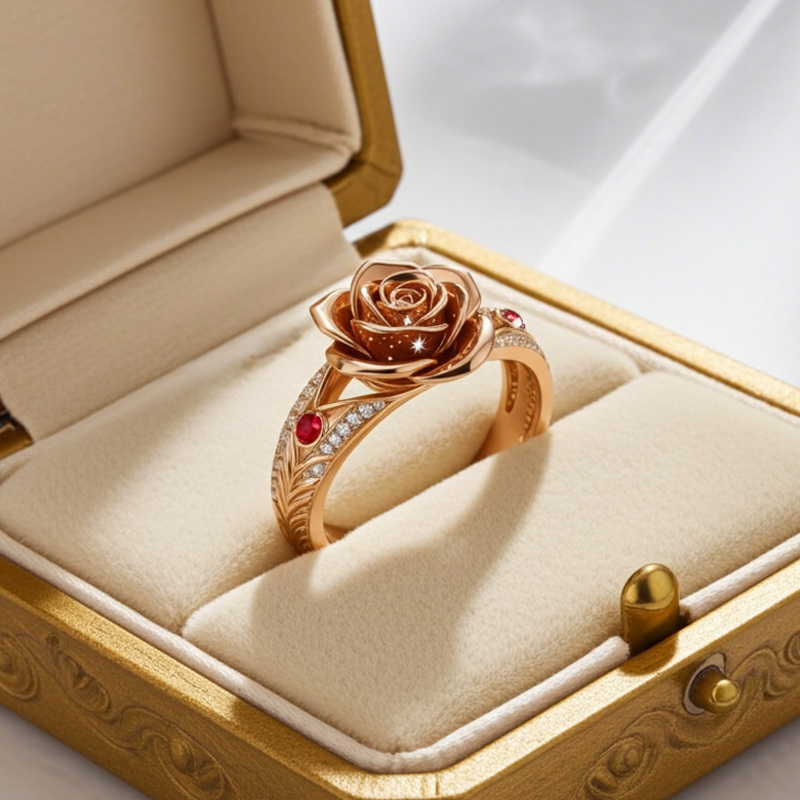 Sotiya Best Buds Side Stone Rose Cocktail Ring Sterling Silver-Sotiya