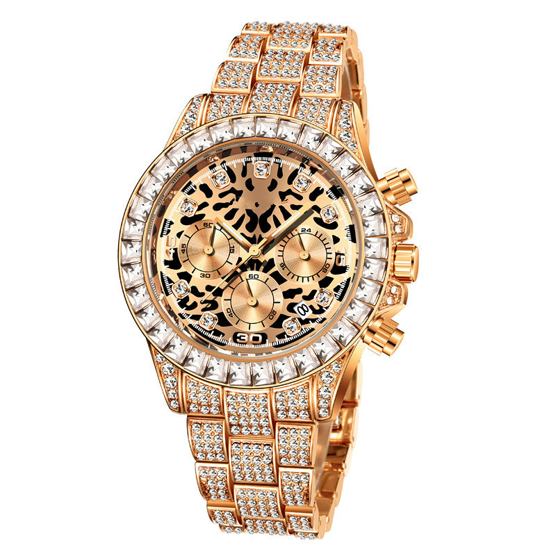 Sotiya Leopard Print Tortoiseshell Pattern Dial Luxury Waterproof Quartz Unisex Watch-Sotiya