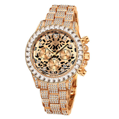 Sotiya Leopard Print Tortoiseshell Pattern Dial Luxury Waterproof Quartz Unisex Watch-Sotiya