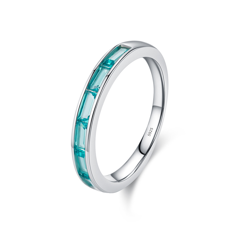 Sotiya Sunflower Paraiba Round Cut Ring Set Sterling Silver