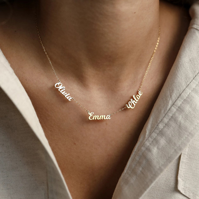 Sotiya Personalized Name Necklace Titanium Steel-Sotiya