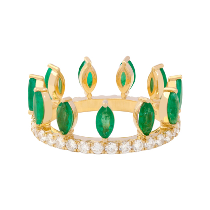 Sotiya 12 Birthstones Marquise Cut Mix and Match Stackable Eternity Ring Sterling Silver-Sotiya