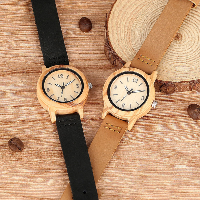 Sotiya Zebrawood Quartz Watch Exquisite Ultra-thin Wooden Watch-Sotiya