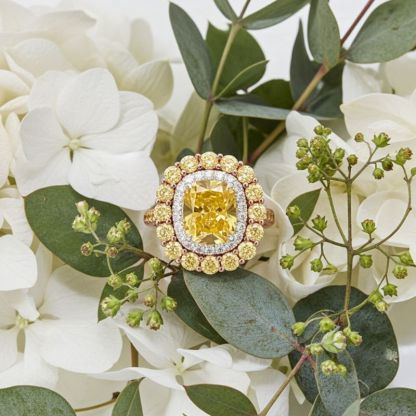 Sotiya Cathedral Double Halo Cushion Cut Engagement Ring Sterling Silver-Sotiya