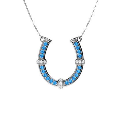 Sotiya Lucky Horseshoe Necklace Sterling Silver-Sotiya