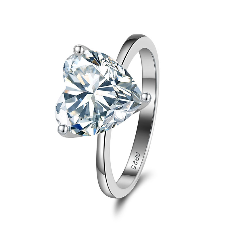 Sotiya Heart Cut Solitaire Engagement Ring Sterling Silver-Sotiya