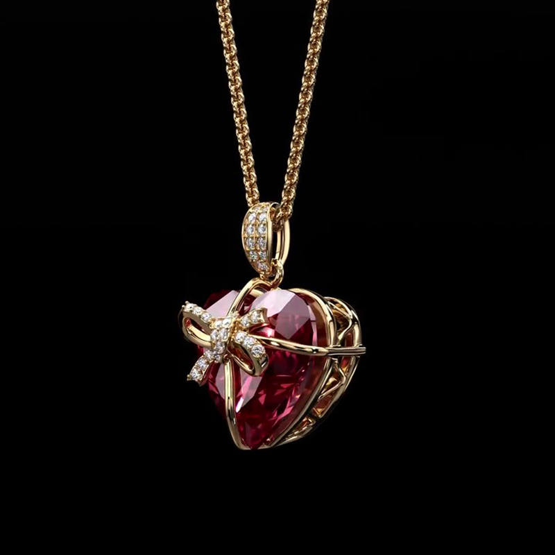 Sotiya Bowknot Heart Necklace Sterling Silver