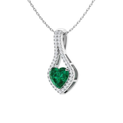 Sotiya Customizable 12 Birthstone Heart Cut Necklace Sterling Silver-Sotiya