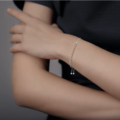 Sotiya Coffee Shiny Pullout Bracelet Sterling Silver-Sotiya