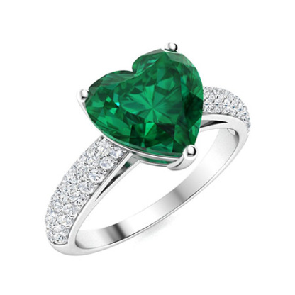 Sotiya Customizable 12 Birthstone Curved Pave Heart-Cut London Blue Topaz Engagement Ring Sterling Silver-Sotiya