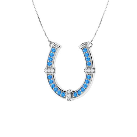 Sotiya Lucky Horseshoe Necklace Sterling Silver-Sotiya
