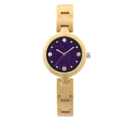 Sotiya White/Red/Purple/Black Dial Quartz Coffee Wooden Watch-Sotiya