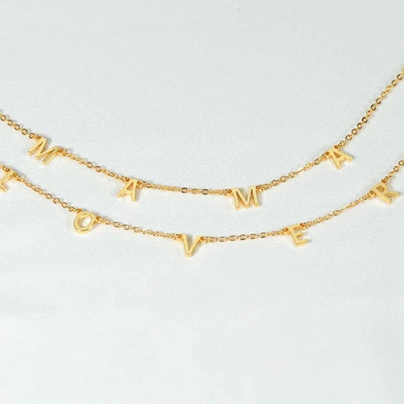 Sotiya Personalized Letters Necklace Sterling Silver-Sotiya