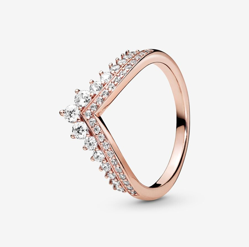 Sotiya V Shape Crown Design Women's Wedding Ring Rose Gold Kellie Contour Band Sterling Silver-Sotiya