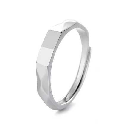Sotiya "Love You" Secret Projection Adjustable Women's Wedding Ring Sterling Silver-Sotiya