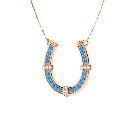 Sotiya Lucky Horseshoe Necklace Sterling Silver-Sotiya