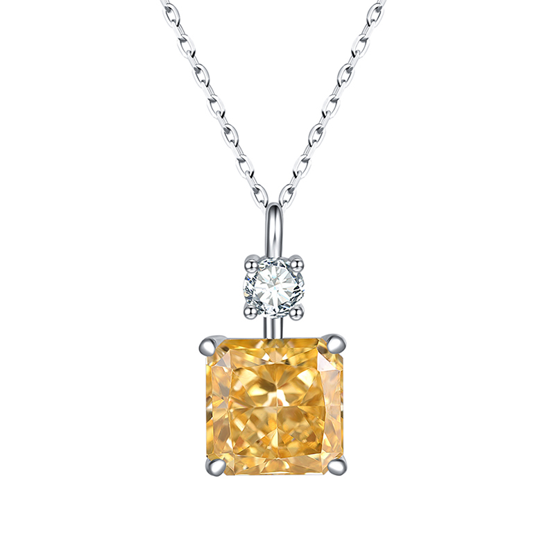 Sotiya Princess Cut Necklace High-carbon Zircon Sterling Silver-Sotiya