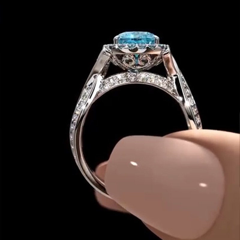 Sotiya Twist Halo Cathedral Cushion Cut Engagement Ring Sterling Silver-Sotiya