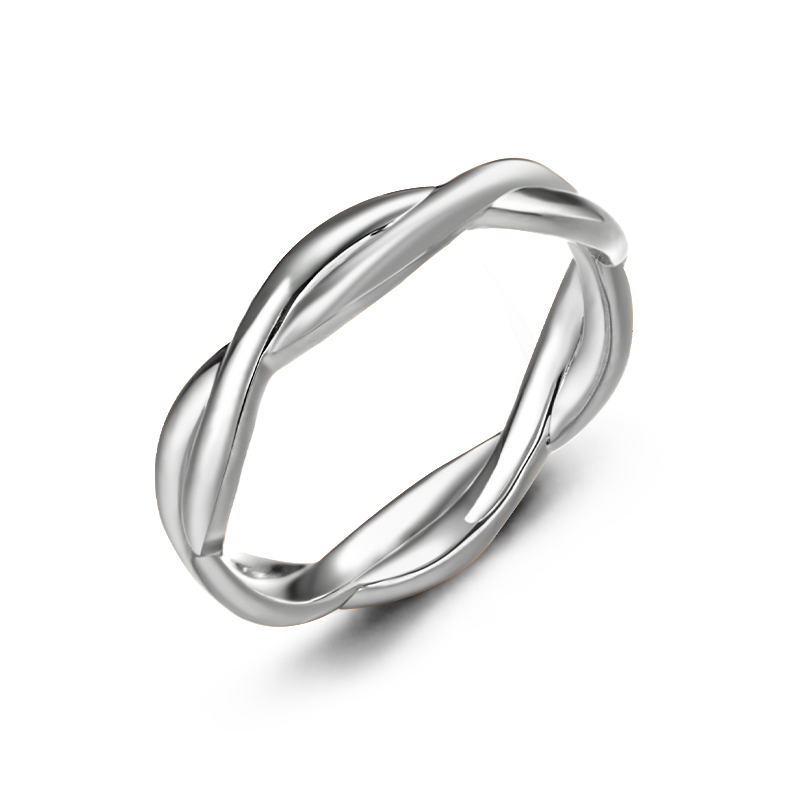 Sotiya Twist Coffee Men's Wedding Ring Sterling Silver-Sotiya