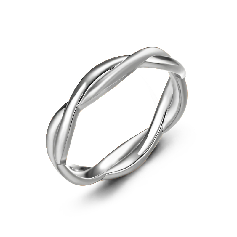 Sotiya Twist Coffee Men's Wedding Ring Sterling Silver-Sotiya